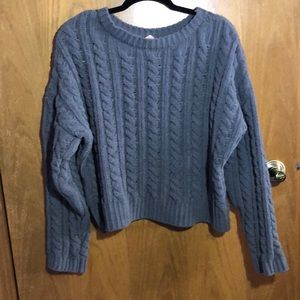 Grey knitted sweater